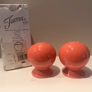 Fiesta Salt and Pepper shakers in Flamingo NWT